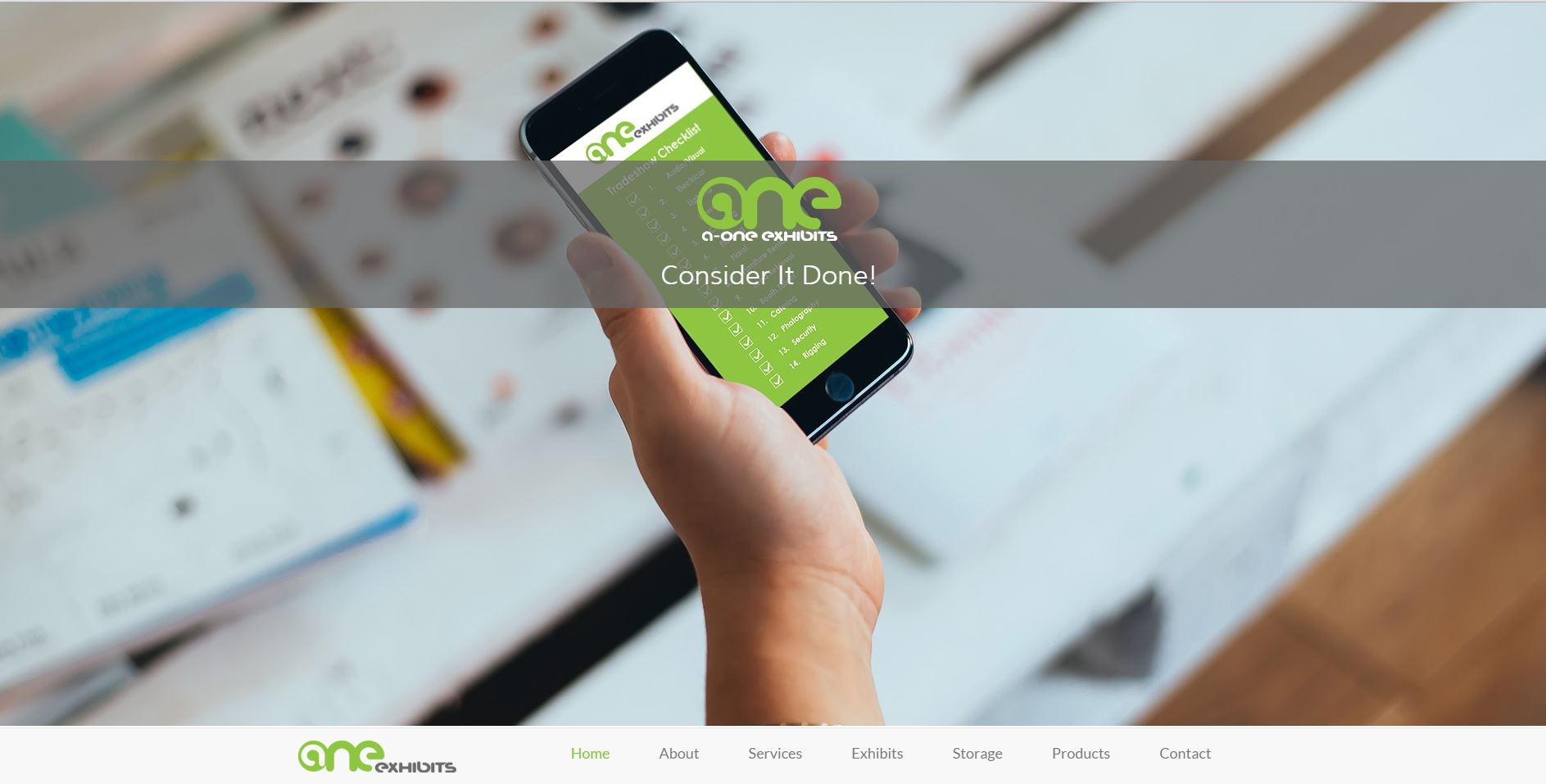 A-One Exhibits Website Consider It Done